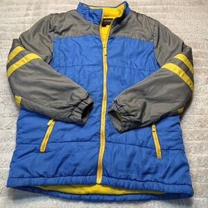 Northpoint Boy's‎ Size Large 14/16 Gray, Yellow, & Blue Zip Snow Coat Jacket